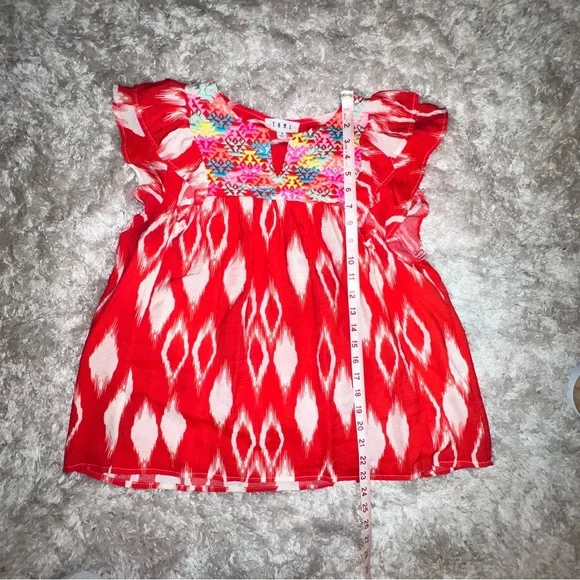 THML Kaleidoscope Embroidered Boho Top | Size Small - Picture 9 of 9